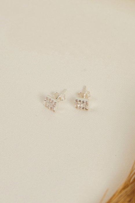 Heliophilia Silver Pendientes de Plata de Ley 925